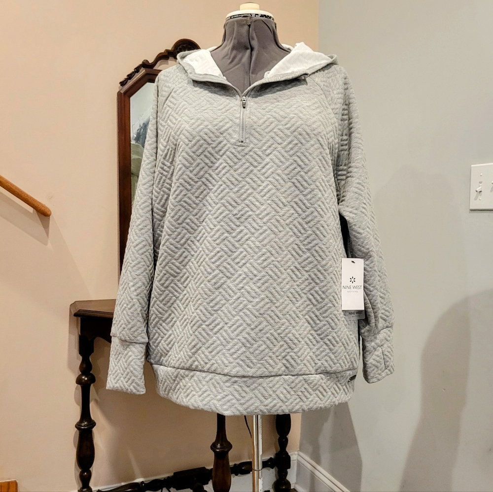 NWT 2X Nine West Active Hooded Pullover